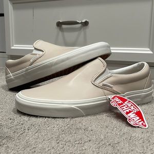 Vans Cream Slip-On Shoes
